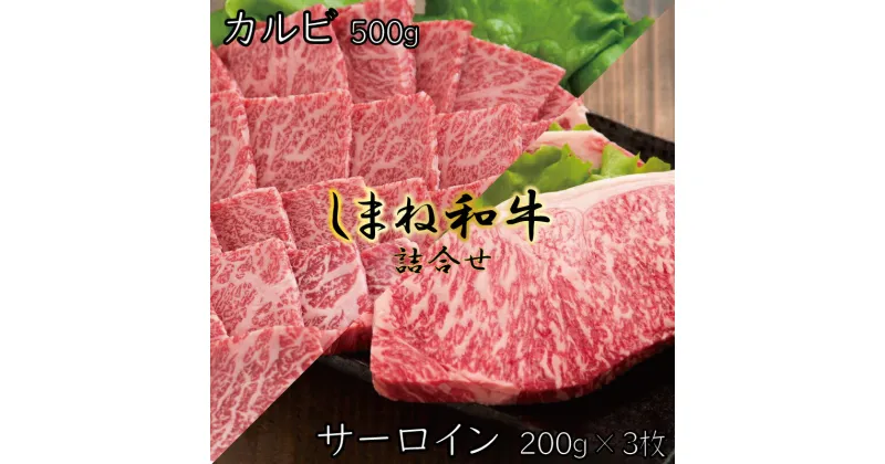 【ふるさと納税】 しまね和牛 詰合せ ／ 牛 サーロイン ステーキ 200g 3枚 カルビ 500g 焼肉 柔らか 牛肉 肉 島根 和牛 ブランド 全国和牛能力共進会 2022 肉質 1位