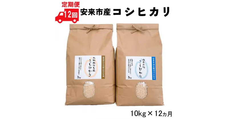 【ふるさと納税】【定期便】安来市産コシヒカリ 10kg×12ヵ月 【新米 5kg 2袋 精米 島根県 安来市 おいしい お米】