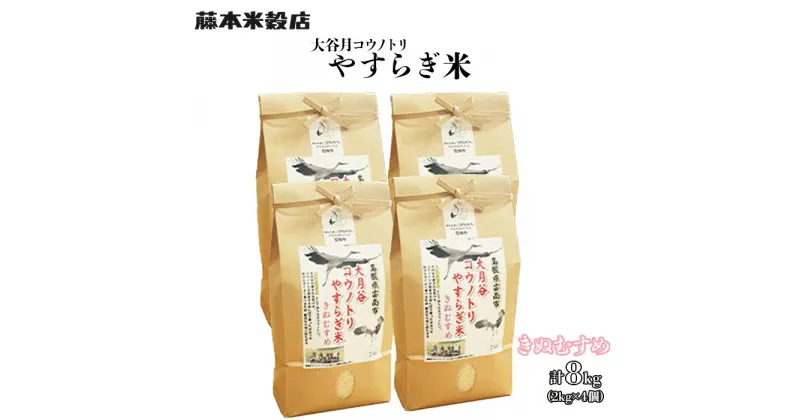 【ふるさと納税】島根県雲南市「大月谷コウノトリやすらぎ米」きぬむすめ8kg（2kg×4）