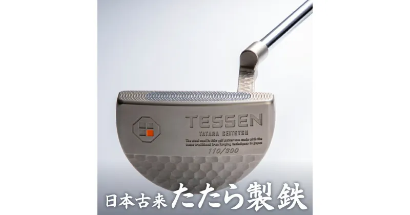 【ふるさと納税】鉄師田部家謹製ゴルフパターTESSEN（マレット型／シルバー） ゴルフ パター 玉鋼