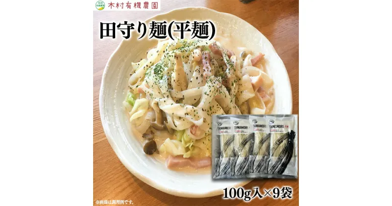 【ふるさと納税】グルテンフリー米粉100%麺 田守り麺（平麺）100g入×9袋／平麺 島根県 雲南市 たたらの郷 吉田町 安心安全 優しい農業 島根県推奨エコロジー農産物 減農薬 減化学肥料 エコファーマー TAMAMORI たまもり 無添加 米粉 低GI グルテンフリー 茹で伸びしない