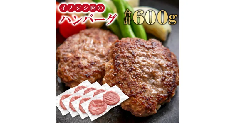 【ふるさと納税】 猪肉 ハンバーグ 4袋セット 75g×8個 2個入り×4袋 肉 猪肉 100%使用 加工品 冷凍食品 冷凍で調理可能 ソース不要 調味料不要 簡単調理 ジビエ 蒸し焼き 初心者におすすめ 国産