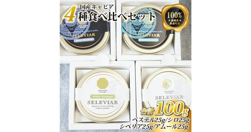 【ふるさと納税】キャビア4種食べ比べセット計100g（4種各25g）