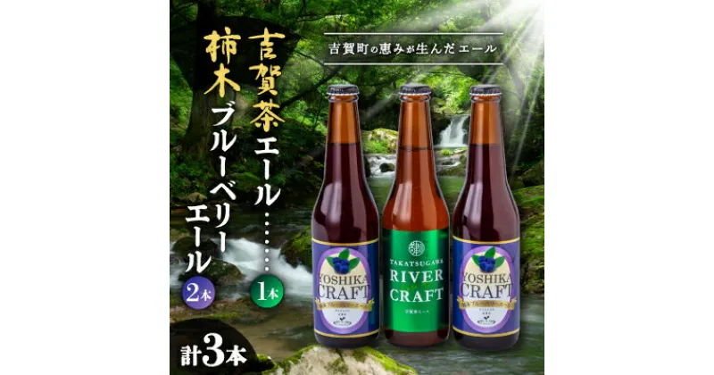 【ふるさと納税】柿木ブルーベリーエール2本&吉賀茶エール1本セット【配送不可地域：離島】【1289000】