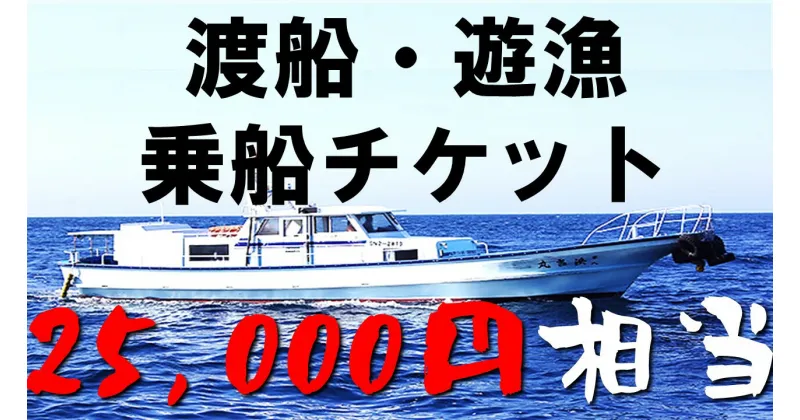 【ふるさと納税】渡船・遊漁 乗船チケット 25000円相当