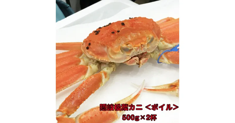 【ふるさと納税】 カニ 隠岐 松葉カニ 松葉ガニ 計1kg 500g×2杯 ボイル 蟹 かに