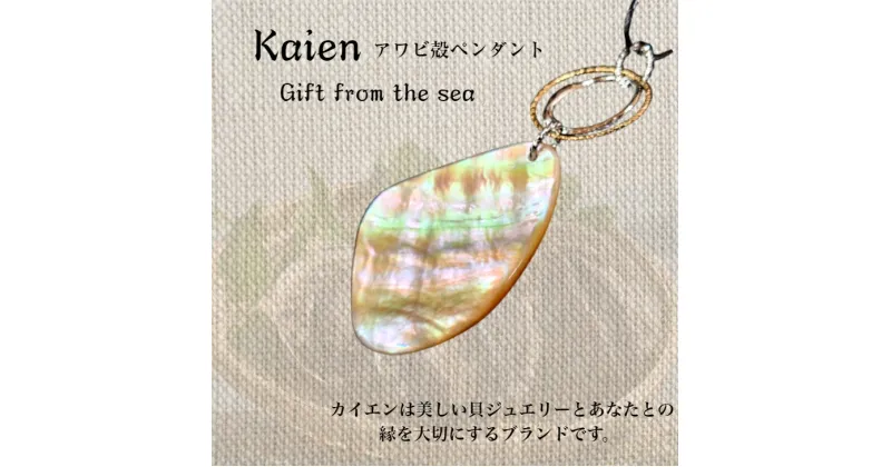 【ふるさと納税】 Kaien アワビ殻ペンダント ハンドメイド