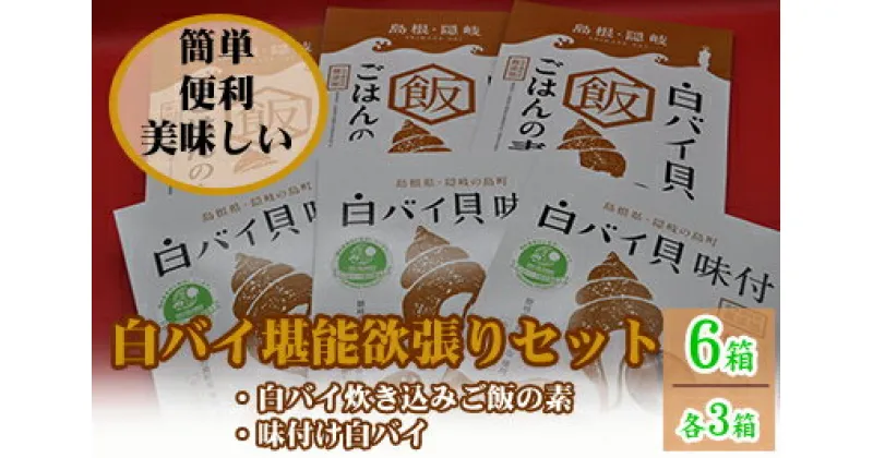 【ふるさと納税】白バイ堪能欲張りセット（炊き込みご飯の素3箱・味付け3箱）