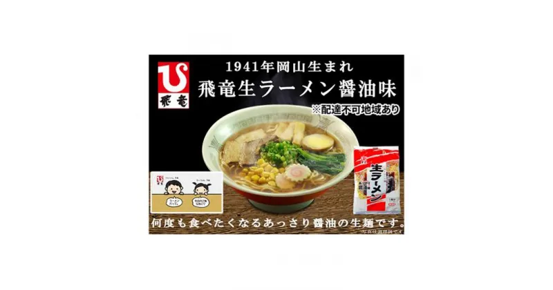 【ふるさと納税】岡山 飛竜 生ラーメン あっさり醤油味 20食セット【配達不可：離島】 | 麺 食品 加工食品 人気 おすすめ 送料無料