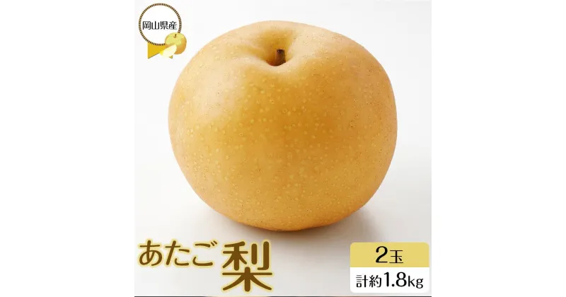 【ふるさと納税】岡山県産 あたご梨 2玉 合計約1.8kg 梨 なし 果物 フルーツ 2024年 | フルーツ 果物 くだもの 食品 人気 おすすめ 送料無料