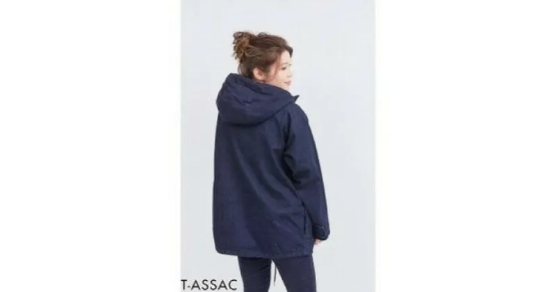 【ふるさと納税】【SIZE:FREE】T-ASSACレディースアノラックパーカ「ANORAK / INDIGO」　ファッション・フリーサイズ