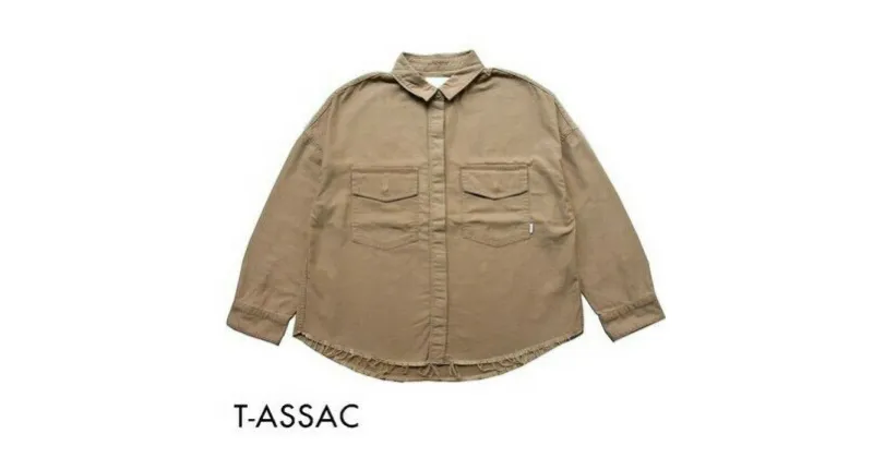 【ふるさと納税】【SIZE:FREE】T-ASSACレディースミリタリーシャツ「MILITARY SH / BEIGE」　ファッション