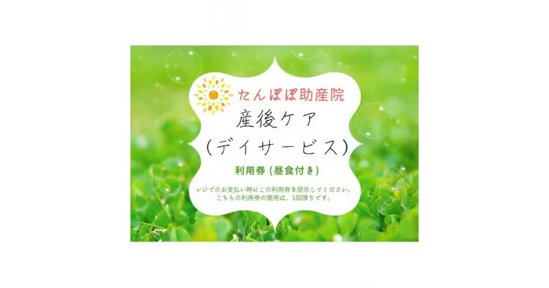 【ふるさと納税】たんぽぽ助産院で使用できる 産後ケア（デイサービス）利用券 1枚　チケット