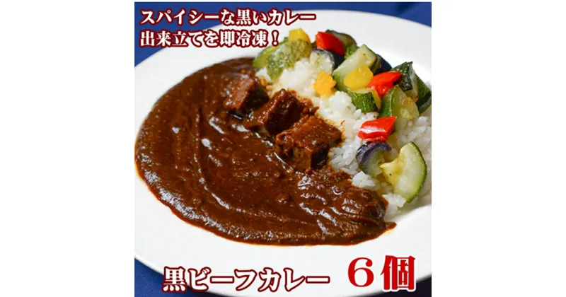 【ふるさと納税】黒ビーフカレー 200g 6個 セット 冷凍 惣菜 ビーフカレー 牛 牛肉 ビーフ カレー　倉敷市