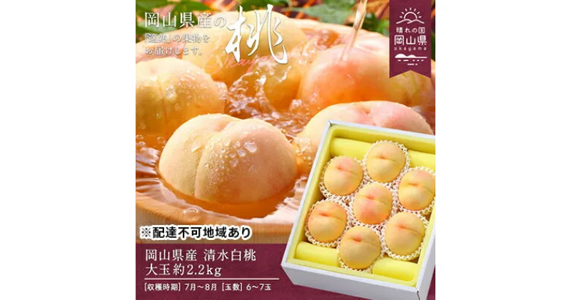 【ふるさと納税】桃 2025年 先行予約 清水白桃 約2.2kg 大玉 6～7玉 もも モモ 岡山県産 国産 フルーツ 果物 ギフト　 贈りもの 高級品種 旬の果物 旬のフルーツ 　お届け：2025年7月中旬～2025年7月下旬