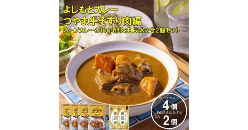 【ふるさと納税】★レビューキャンペーン★つやま牛そずり肉カレー4個と津山産きぬむすめ2合×2個セット TY0-0638