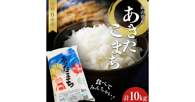 【ふるさと納税】食べてみんちゃい！ 令和6年岡山県産米 あきたこまち 米 お米 ブランド米 銘柄米 備蓄 日本米 コメ ごはん ご飯 食品 TY0-0760