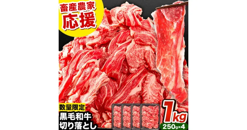 【ふるさと納税】★生産者応援！数量限定★ 牛肉 肉 黒毛和牛 切り落とし 訳あり 大容量 小分け 1kg～3kg 1パック 250g 定期便 有《60日以内に出荷予定(土日祝除く)》岡山県産 岡山県 笠岡市 お肉 にく カレー 牛丼 切り落し 切落し