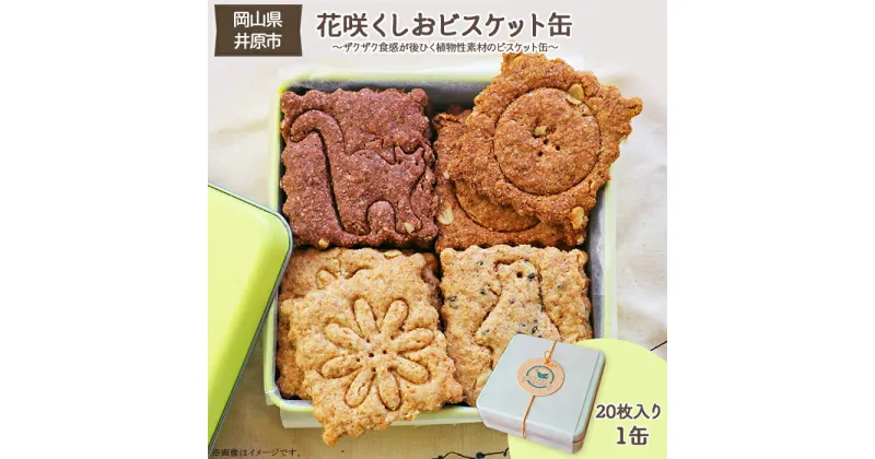 【ふるさと納税】ビスケット 焼き菓子 洋菓子 スイーツ ヴィーガン 詰め合わせ ギフト 贈答品 プレゼント 手土産 土産 御礼 お礼 花咲くしおビスケット缶　～ザクザク食感が後ひく植物性素材のビスケット缶～