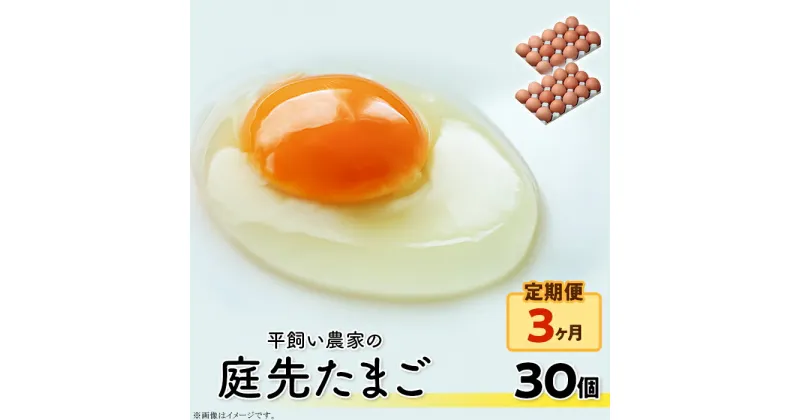 【ふるさと納税】こだわり卵 卵 たまご 玉子 タマゴ 鶏卵 平飼い 30個×3回 90個 定期便 まとめ買い 卵かけご飯 オムレツ 朝食 料理 人気 美味しい 贅沢　平飼い農家の庭先たまご 30個 × 3回【3ヶ月連続お届け】