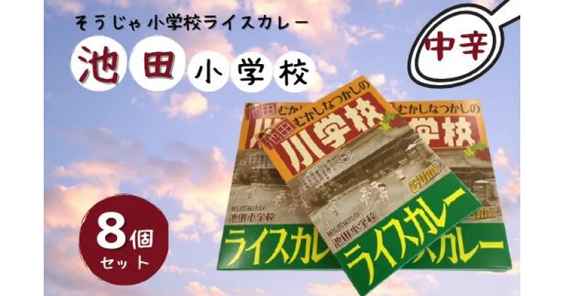 【ふるさと納税】そうじゃ小学校ライスカレー（池田小学校版×8個）　カレー　レトルト　レトロ