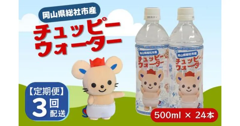 【ふるさと納税】チュッピーウォーター24本入×1ケース 水 ミネラルウォーター 500ml 24本 1ケース 定期便 3ヶ月