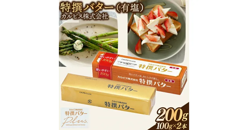 【ふるさと納税】 カルピス株式会社 特撰バター 100g × 2本 有塩 カルピス バター