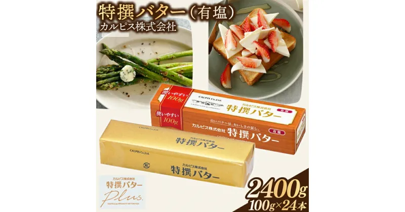 【ふるさと納税】 カルピス株式会社 特撰バター 100g × 24本 有塩 カルピス バター