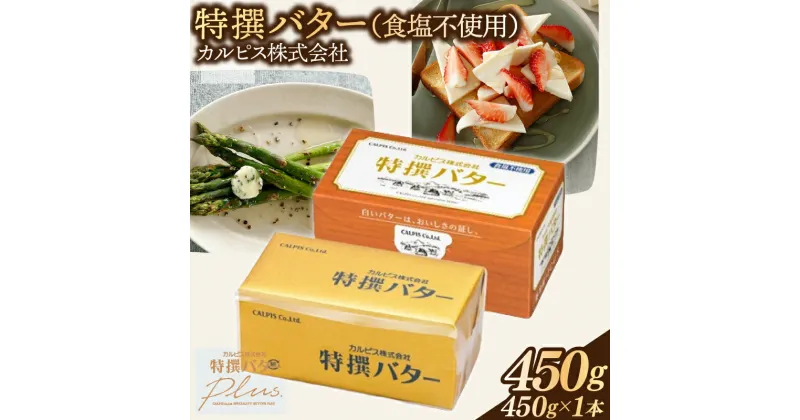 【ふるさと納税】 カルピス株式会社 特撰バター 450g × 1本 食塩不使用 カルピス バター