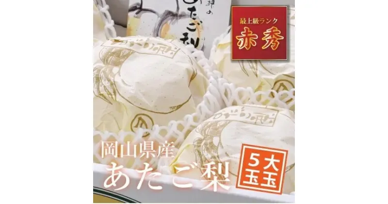 【ふるさと納税】あたご梨 大玉 5玉 4kg箱 岡山県産 2024年産 12月配送