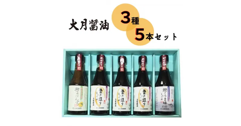 【ふるさと納税】醤油 しょうゆ 調味料 大月醤油 大月醬油醸造場 3種5本セット セット おすすめ 人気 美味しい 詰め合わせ 贈り物 プレゼント お土産 蔵元 蔵元直送 使い分け ペットボトル