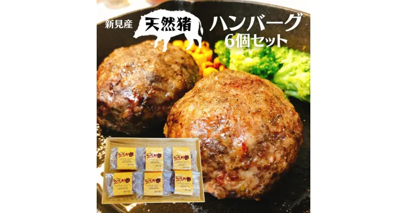 【ふるさと納税】猪 イノシシ いのしし ジビエ 猪肉 牡丹肉 天然猪 ハンバーグ 6個 セット 130g おすすめ 人気 詰め合せ 猪肉 ぼたん肉 手ごね 手作り 冷凍 ジューシー ボリューム スパイス スパイシー おつまみ BBQ ギフト お中元 お歳暮 贈り物 お祝い 取り寄せ