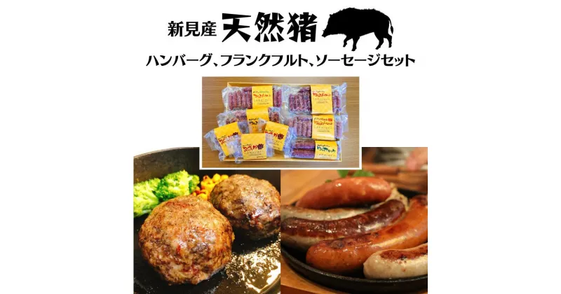 【ふるさと納税】猪 イノシシ いのしし ジビエ 猪肉 牡丹肉 天然猪 ハンバーグ フランクフルト ソーセージ セット おすすめ 人気 詰め合せ 猪肉 ぼたん肉 手ごね 手作り 冷凍 ボリューム スパイス スパイシー おつまみ BBQ ギフト お中元 お歳暮 贈り物 お祝い 取り寄せ