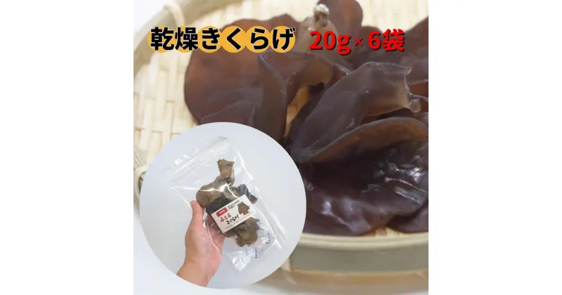 【ふるさと納税】新見産 乾燥きくらげ 20g×6袋