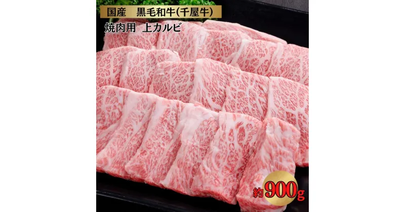 【ふるさと納税】千屋牛 上カルビ焼肉用 (カルビ約900g)