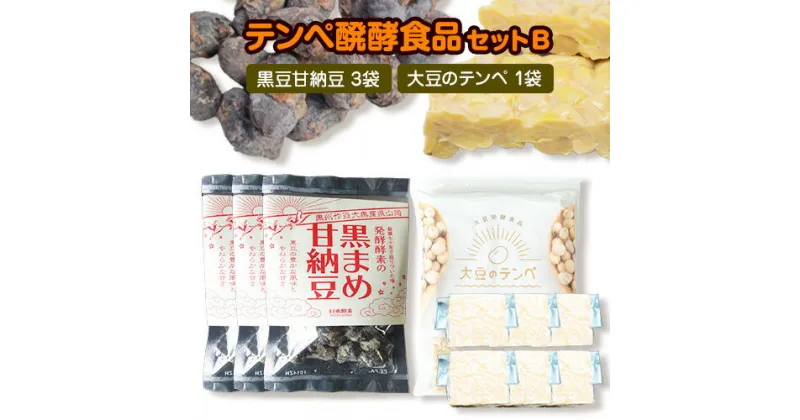 【ふるさと納税】テンペ醗酵食品セットB 大豆のテンペ 1袋 黒豆甘納豆 3袋 日東酵素株式会社《30日以内に出荷予定(土日祝除く)》岡山県 備前市 発酵食品 ヘルシー食材 テンペ インドネシア 大豆 黒豆 タンパク質 おつまみ