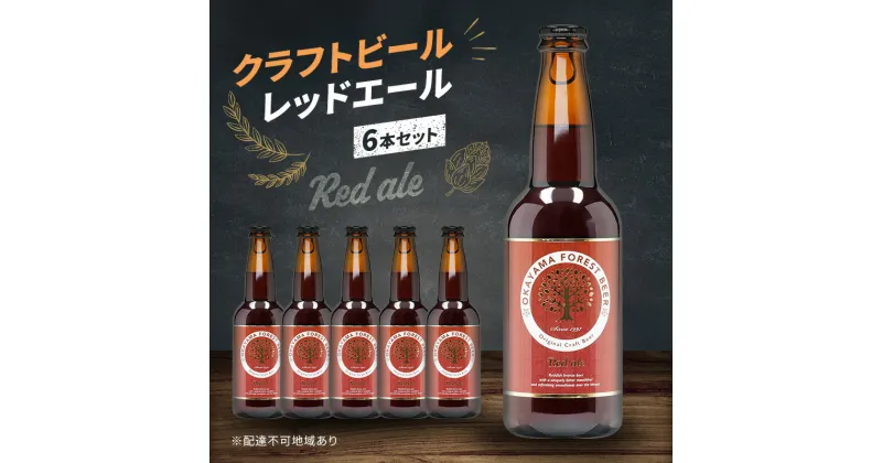 【ふるさと納税】クラフトビール レッドエール 6本 セット 瓶ビール お酒 岡山　お届け：2カ月以内に出荷いたします。