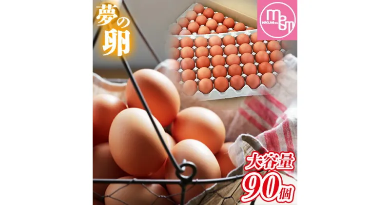 【ふるさと納税】卵 たまご 赤玉 夢の卵 90個《90日以内に出荷予定(土日祝除く)》株式会社めぐみ 岡山県 浅口市 送料無料 大容量 大箱 たっぷり