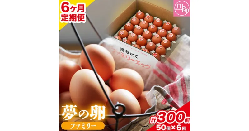 【ふるさと納税】卵 たまご 6ヶ月 定期便 赤玉 夢の卵 ファミリー 50個 計300個《お申込み月翌月から出荷開始》株式会社めぐみ 岡山県 浅口市 送料無料 25個 × 2セット たっぷり 家族 食卓