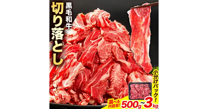 【ふるさと納税】牛肉 黒毛和牛 切り落とし 500g ～ 3kg 《30日以内に出荷予定(土日祝除く)》 岡山県 浅口市 牛 牛肉 和牛 牛丼 カレー 小分け 小分けパック 250g 送料無料