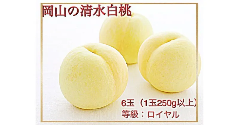 【ふるさと納税】【令和7年発送・先行予約】岡山県産　清水白桃（1玉250g以上）6玉　等級：ロイヤル　化粧箱入り　Hz-1