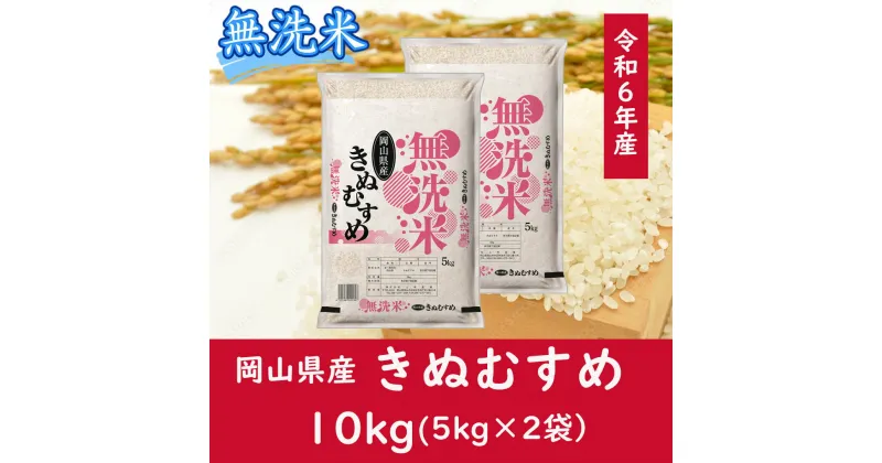 【ふるさと納税】 お米　きぬむすめ　【無洗米】岡山県産きぬむすめ100%（令和6年産）10kg　CC-112