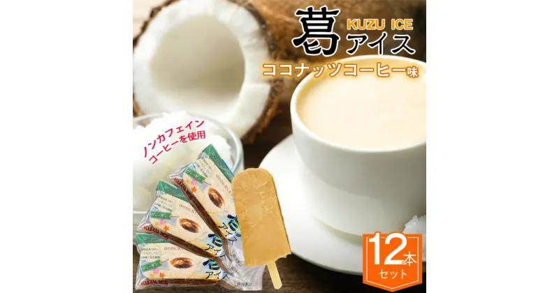 【ふるさと納税】本葛アイス　ココナッツコーヒー12 本セット（花みづき）