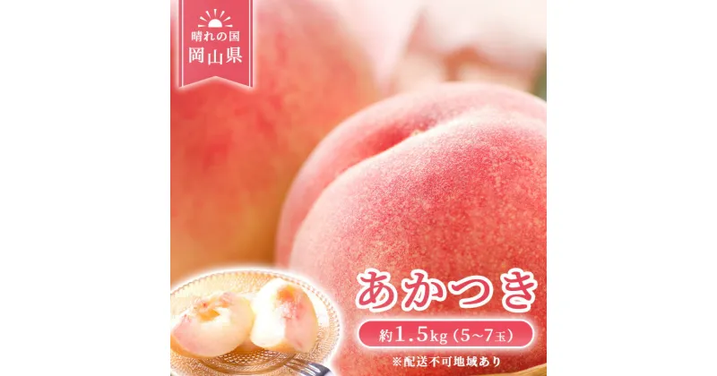 【ふるさと納税】【2025年先行予約】 桃 岡山県産 あかつき 約1.5kg(5～7玉) 《2025年7月上旬-中旬頃出荷》 白桃 岡山 はくとう スイーツ フルーツ 果物 先行予約 数量限定 期間限定 岡山 里庄町 モモ もも 桃　里庄町　お届け：2025年7月上旬～2025年7月中旬