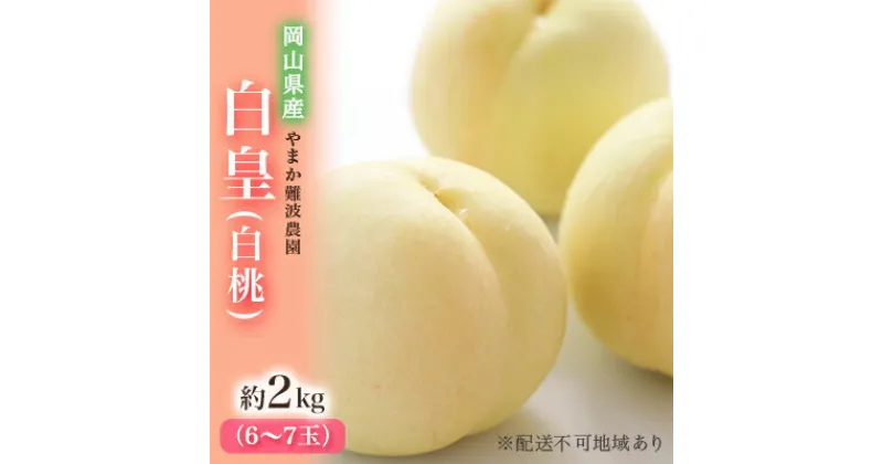 【ふるさと納税】桃 【 2025年 先行予約 】 岡山県産 白皇 （ 白桃 ） 約2kg（6～7玉） 白桃 岡山 はくとう フルーツ 果物 先行予約 数量限定 期間限定 里庄町 モモ もも 　里庄町　お届け：2025年8月中旬～2025年8月下旬